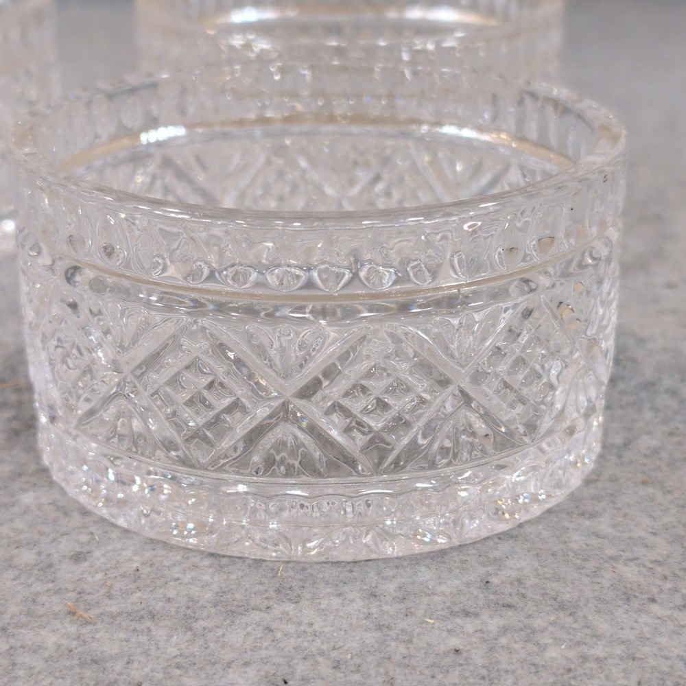 Shannon Dublin Crystal Salad Bowls Set of 4 Cut Glass Clear Round Dessert Dishes - Picture 2 of 5